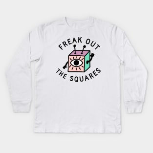 Freak Out the Squares Kids Long Sleeve T-Shirt